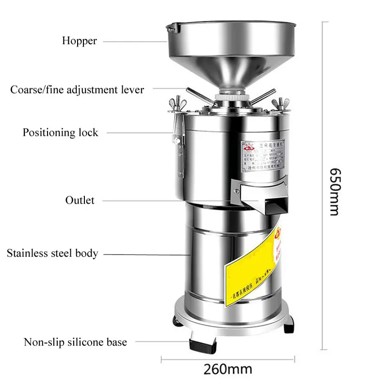 All In One Grinder Machine Commercial Full Automatic High Power For Fresh Fine Nut Butter Sesame Paste Sauce Grinder