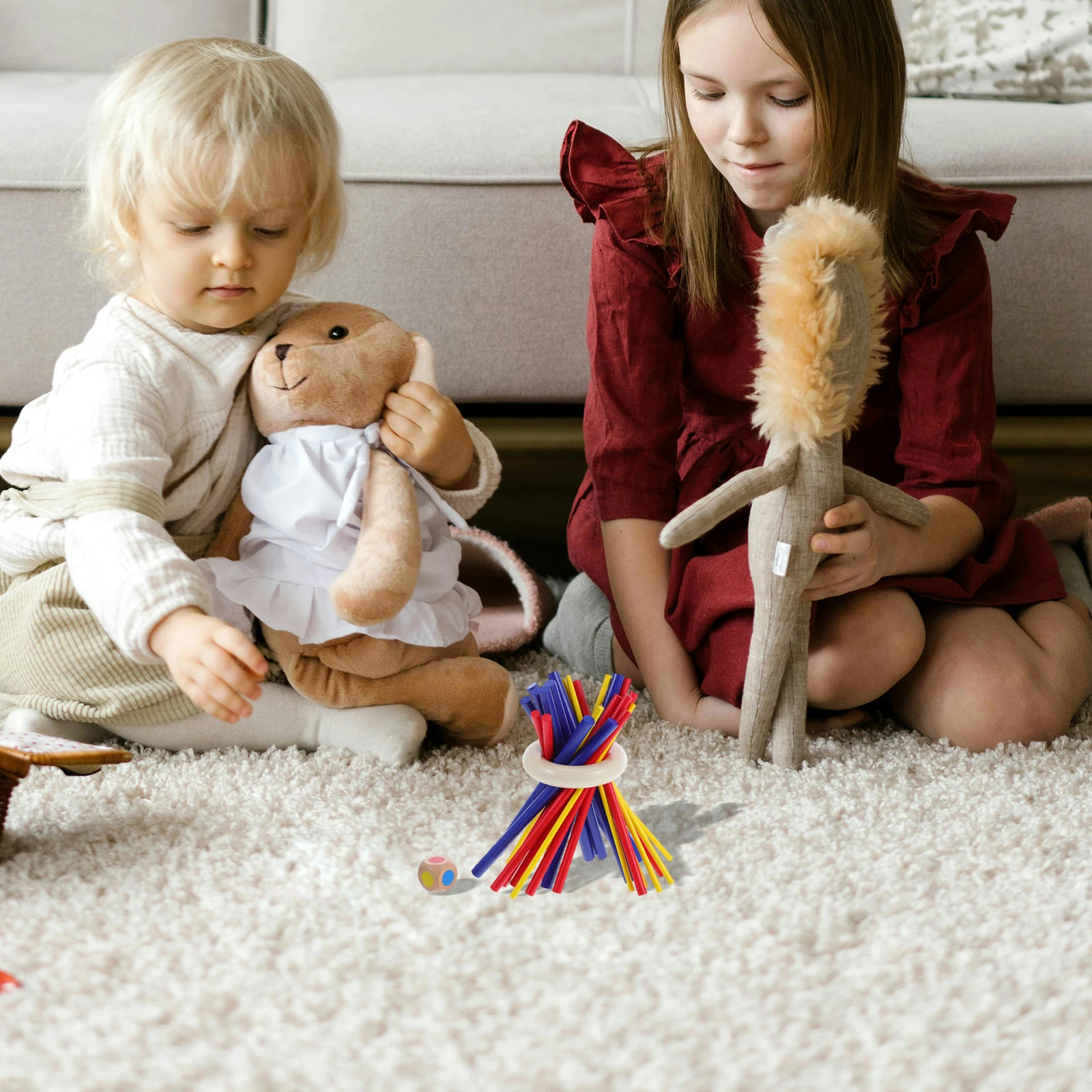 1set 1Set Colorful Wooden Balance Kids Hand Eye Coordination Game Family Party Travel Montessori Pickup Sticks Challenge Falling