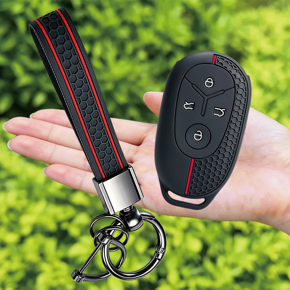 Keychain Car Silicone Key Case Cover Holder For Geely GEOME Galaxy Light Star Wishes 2025 Exploration Youth Version Accessories