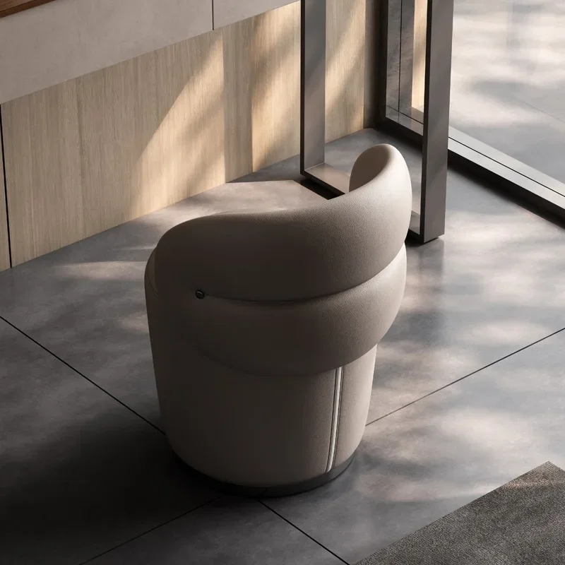 All leather Italian minimalist dressing stool household makeup stool dresser stool shoe change