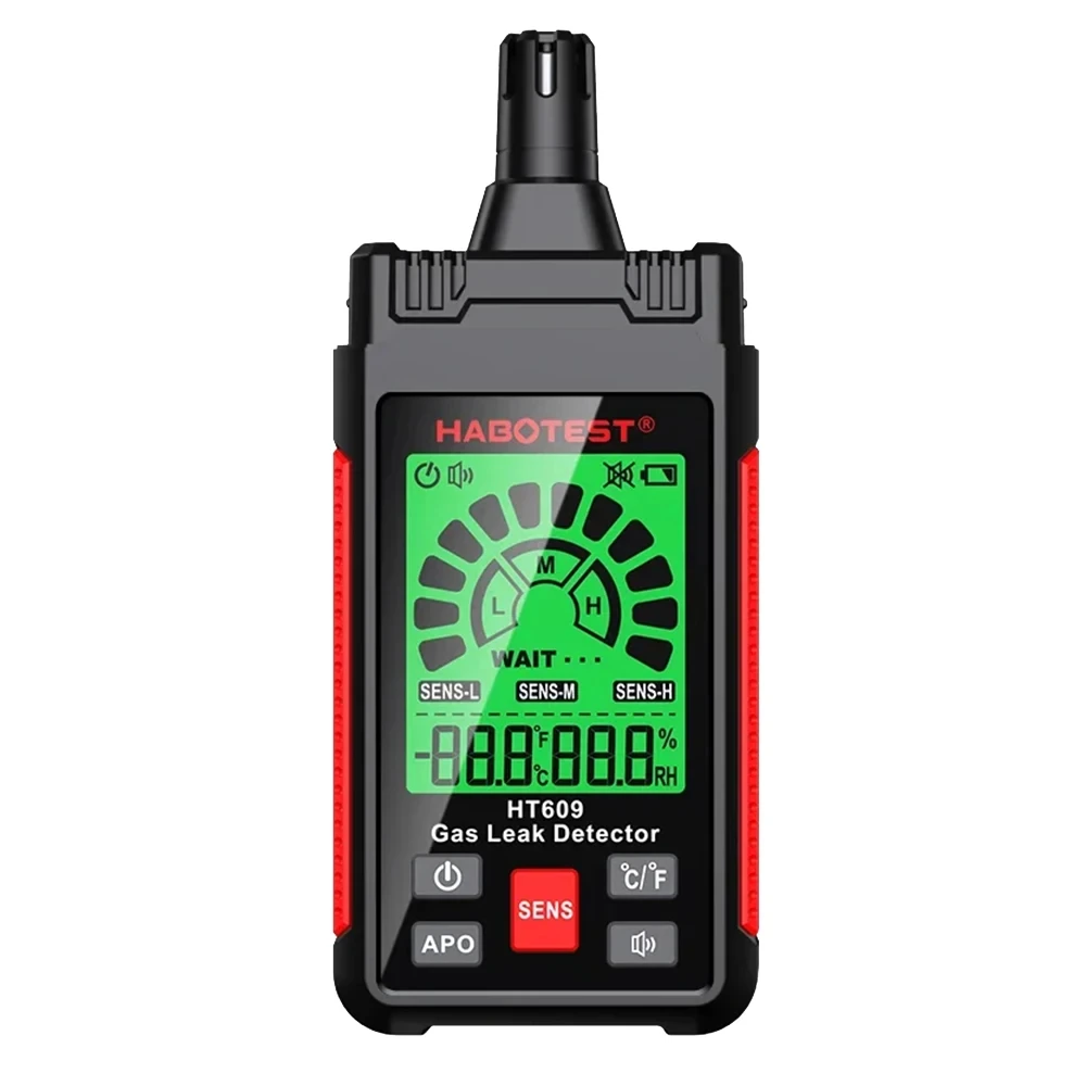HABOTEST HT609 كاشف تسرب الغاز مستشعر الغاز القابل للاحتراق اختبار المهنية القابلة للاشتعال تسرب غاز الميثان الطبيعي اختبار متر