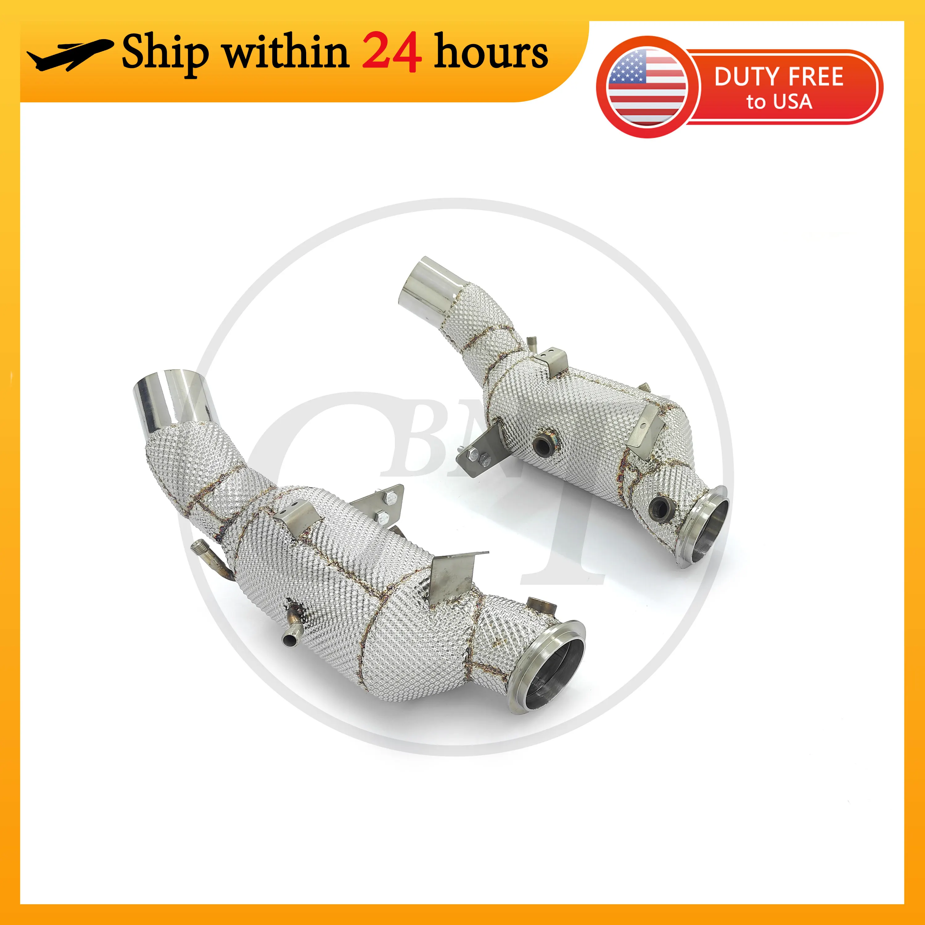 

CBNT High Flow Exhaust Sport OPF Downpipe for Alfa Romeo Giulia Quadrifoglio 2.9T 2023- High Quality SS304 Exhaust Pipe