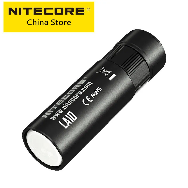 Внешний светодиодный фонарик NITECORE LA10 мини-фонарь для кемпинга, перезаряжаемая лампа фонарь с питанием от батареи AA, портативное освещение