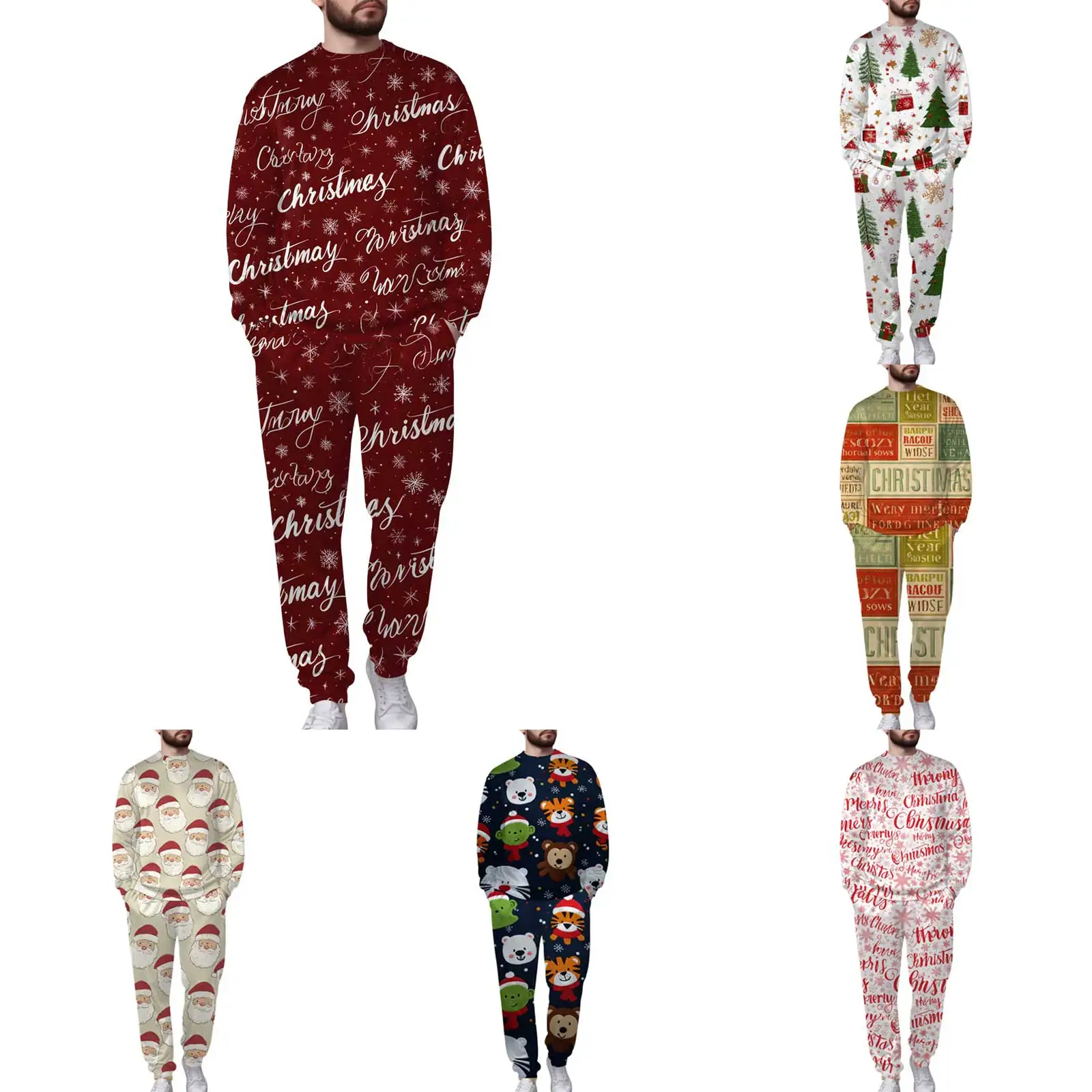 

Cozy Christmas Men's Tracksuit Fleece Lined Hoodie with Drawstring Jogger Pants Men's Plush Premium Fleece Hoodie and Pants Set