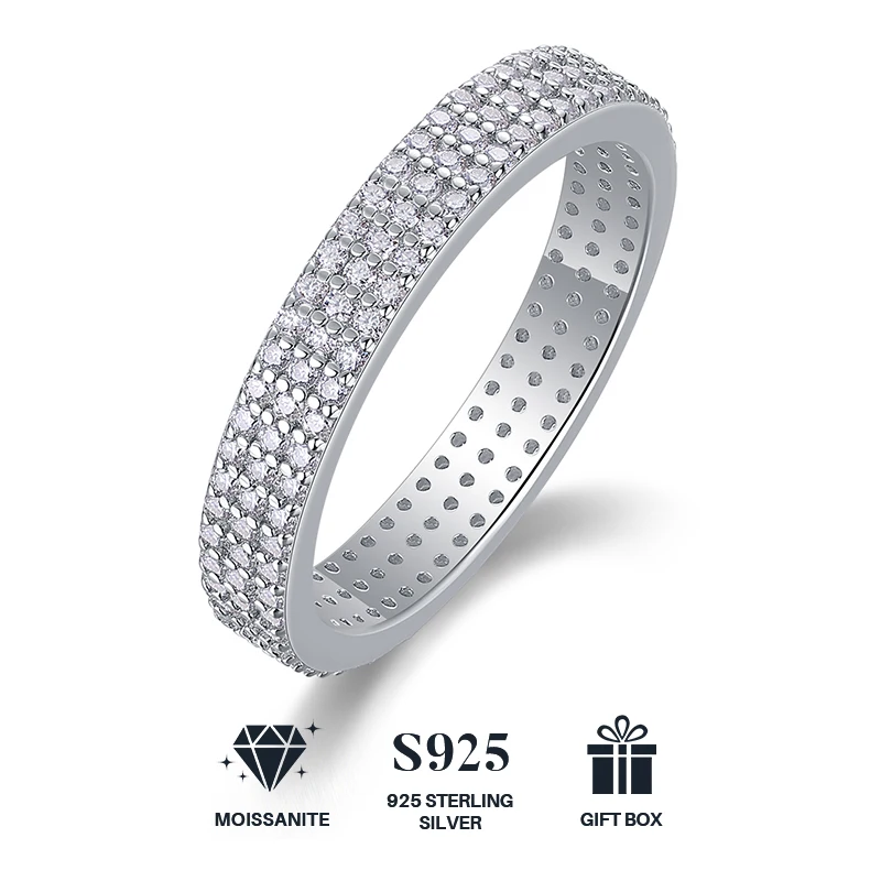 

Moissanite Ring, 925 Sterling Silver & 18k Gold Plated, for Women, Wedding Ring, Perfect Unisex Gift For Everyday & Milestones