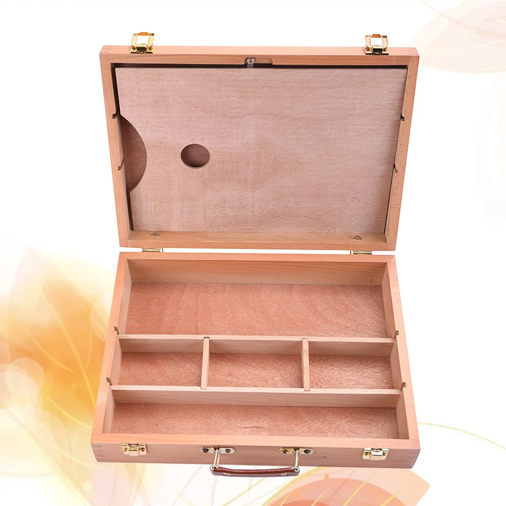 

Painting Box Oil Easel Suitcase Portable Multifunctional Toolbox Beech Watercolor Artist Sketch Paintings