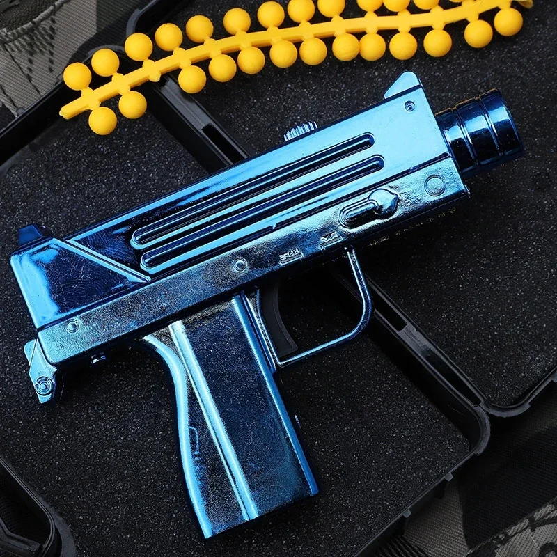 نموذج مسدس لعبة من سبيكة صغيرة ، مسدس مسدس ، رصاصة لينة ، يمكن إطلاق النار ، رشاش ، MP7 ، M10 ،