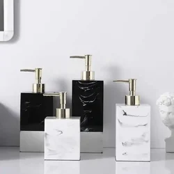 Marble Square Soap Dispenser Creative Square Resin Emulsion Bottle Bathroom Accessories Emulsion Bottle Bathroom Decoration