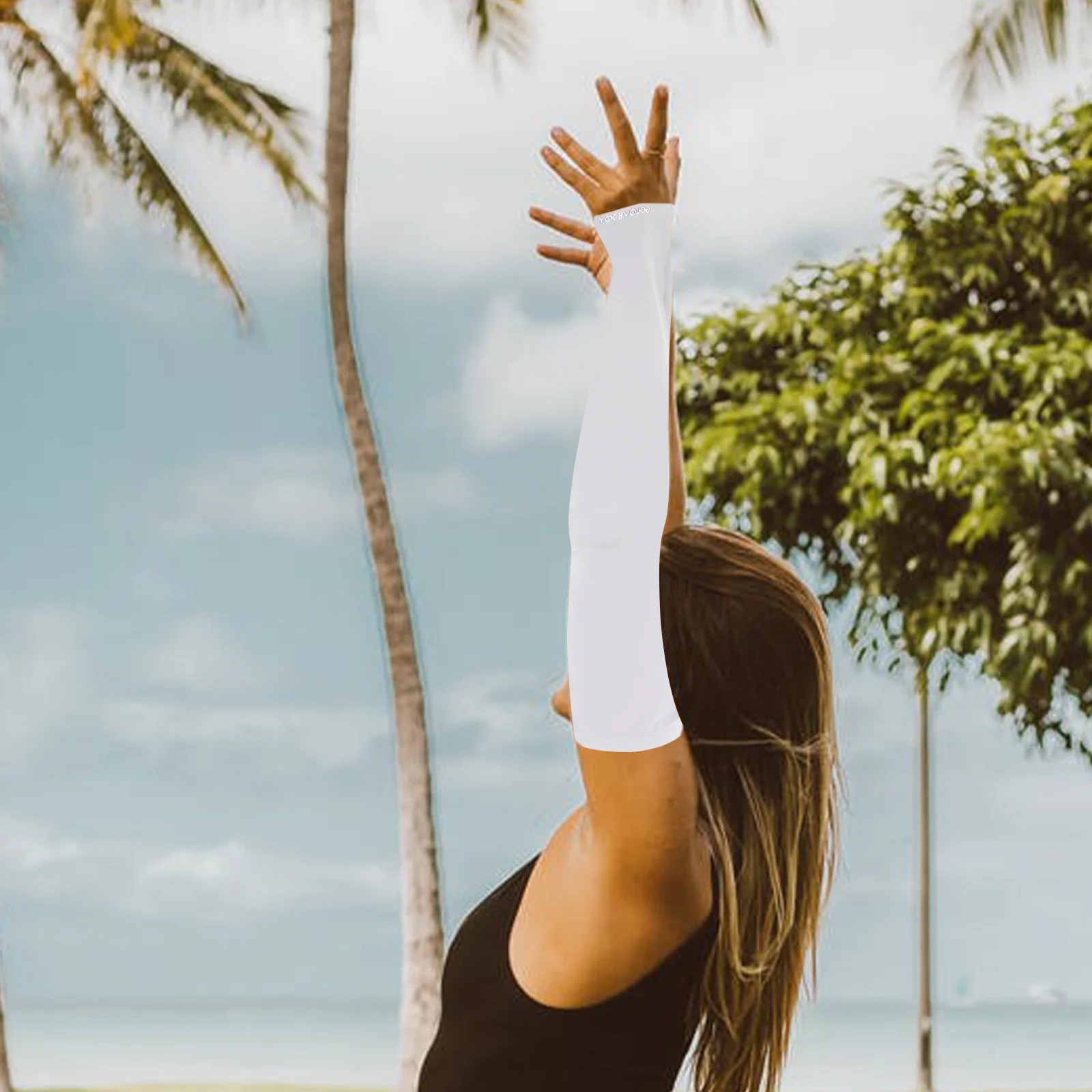 여름용 성인 팔토시 1쌍, 아이스 실크 자외선 차단 쿨링 통기성 스포츠 슬리브, 야외용 UV 차단 슬리브