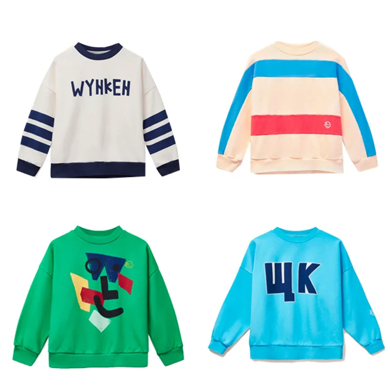 kids sweaters 2025 new spring wyn boys girls cute print sweatshirts child cotton outwear tops clothing