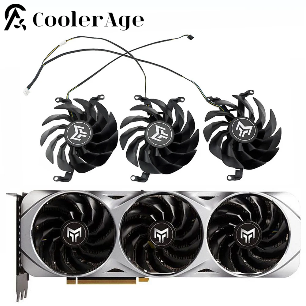 For GALAX GeForce RTX 3060 3060Ti 3070 3070Ti 3080 3080Ti 3090 GB METALTOP 90MM T129215SU Graphics Card Cooling Fan