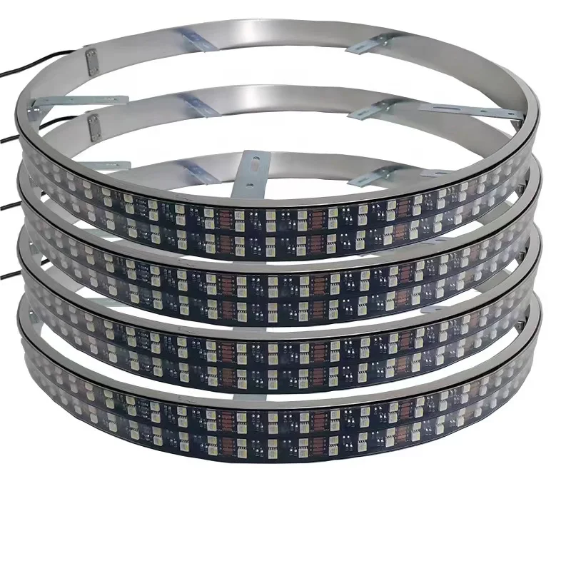 

KSS 17-дюймовый четырехрядный Dream RGB Chasing Color Led колесные кольца Light BT Sync Дистанционное управление Свет обода шин