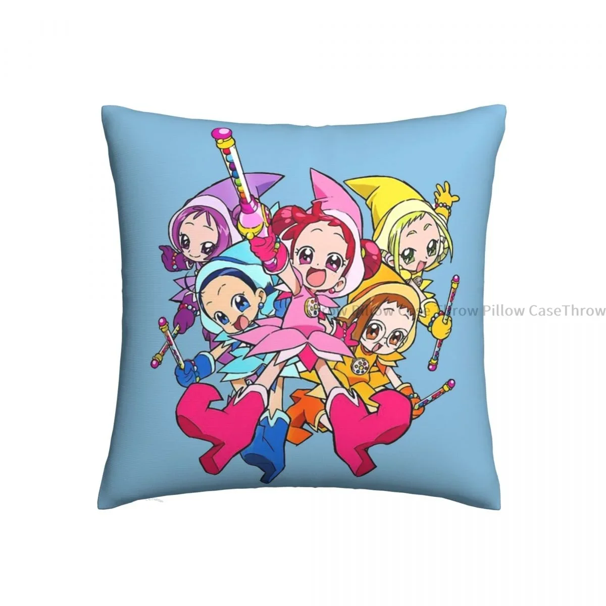 Ojamajo Doremi federa per cuscino Magical DoReMi Anime zaino Cojines copre fai da te stampato riutilizzabile divano Decor