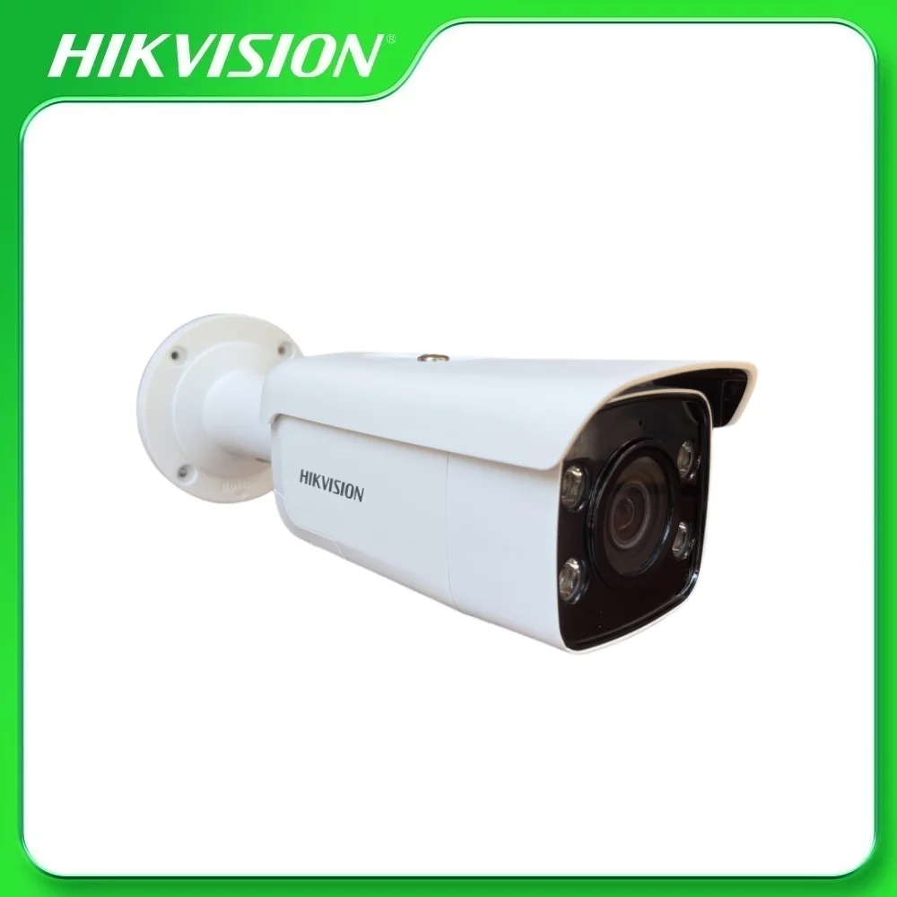 Hikvision DS-2CD2T87G2-LSU/SL 8MP ColorVu Strobe Light and Audible Warning Fixed Bullet Network Camera Two-way Audio H.265+ IP67