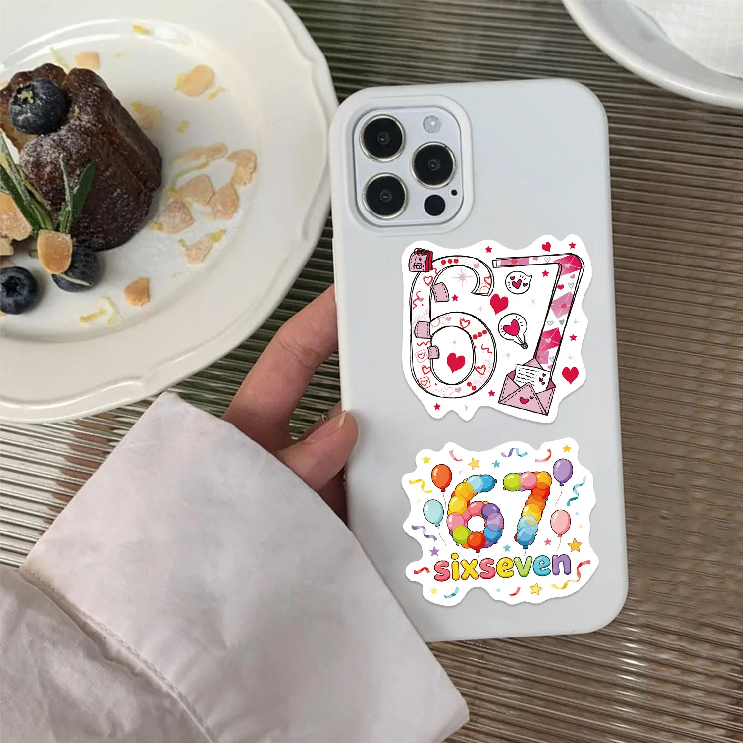 10/50PCS New Six Seven Cartoon Stickers Funny Number Graffiti Color Decoration DIY Toys Laptop Guitar Car Bike Skateboard Decals