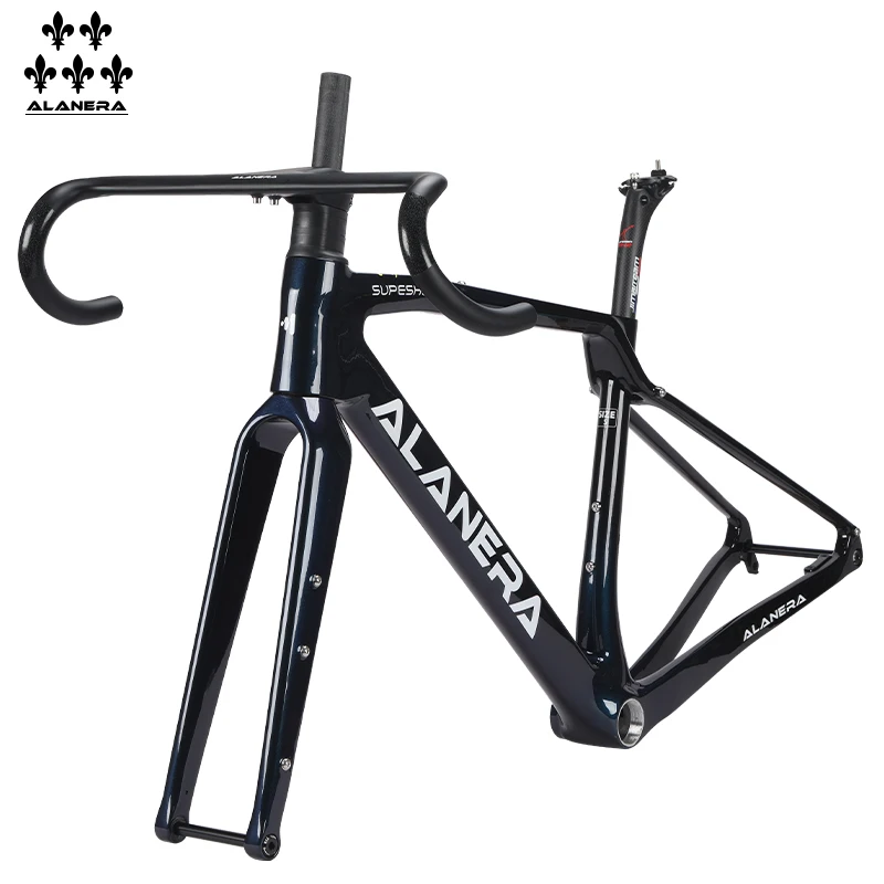 

The 2025 new ALANERAl gravel carbon fiber bicycle frame, off-road melon bike, road frame with handlebars and seat tubes