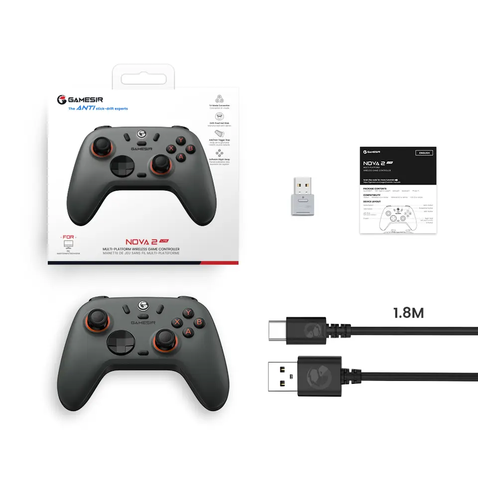 وحدة تحكم GameSir Nova Lite 2 لاسلكية مع تأثير هول لـ Nintendo Switch، آيفون، أندرويد، كمبيوتر - 6