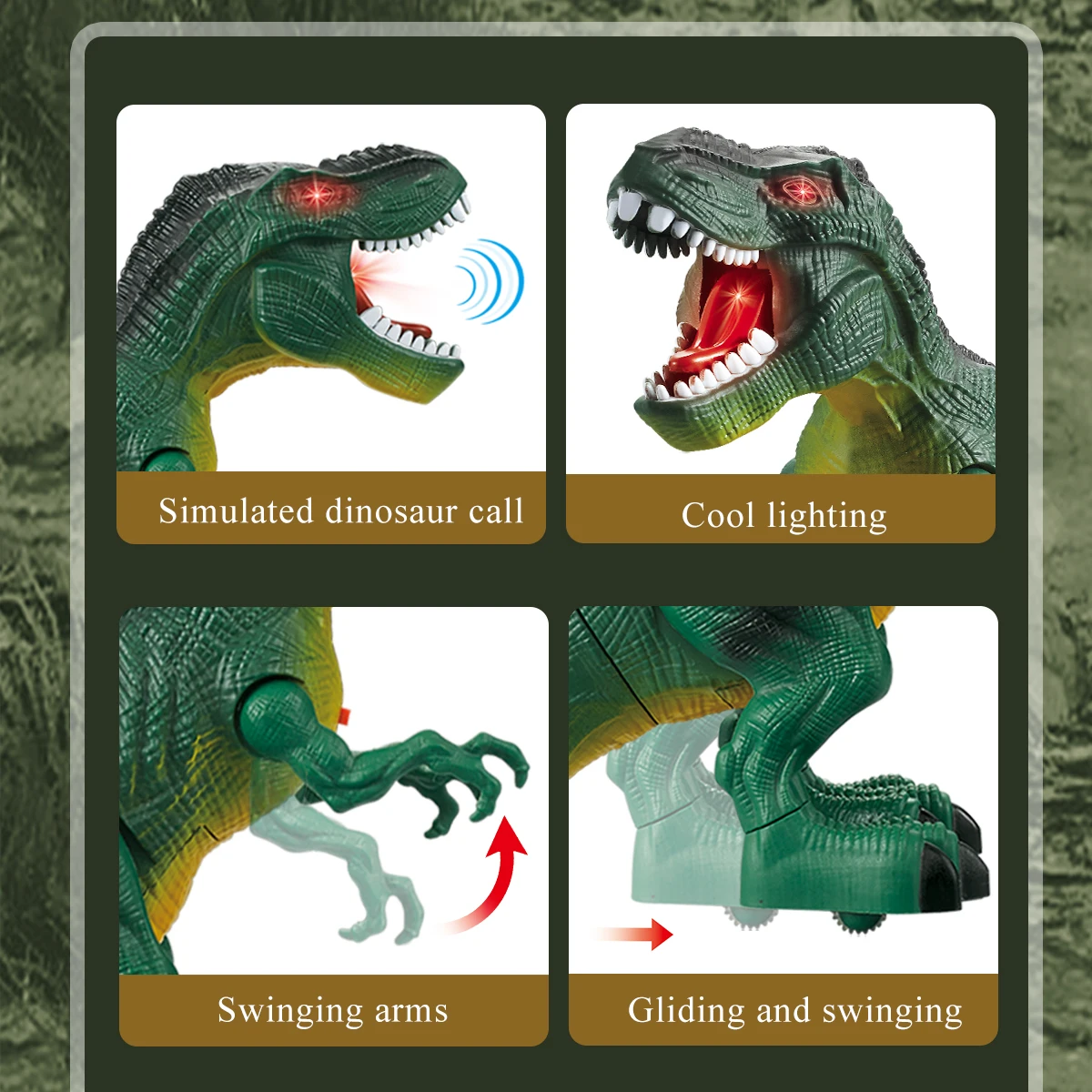 ألعاب الديناصورات للتحكم عن بعد، محاكاة Tyrannosaurus Rex Dino World Game نموذج ديناصور كهربائي هدايا روبوت المشي الإلكترونية