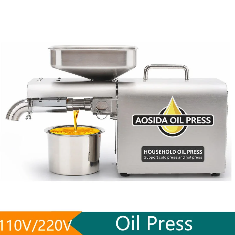 Oil Press Machine Mini Oil Extracting Machine Small Olive Oil Extractor Stainless Steel Oil Press Home Commercial Oil Extractor