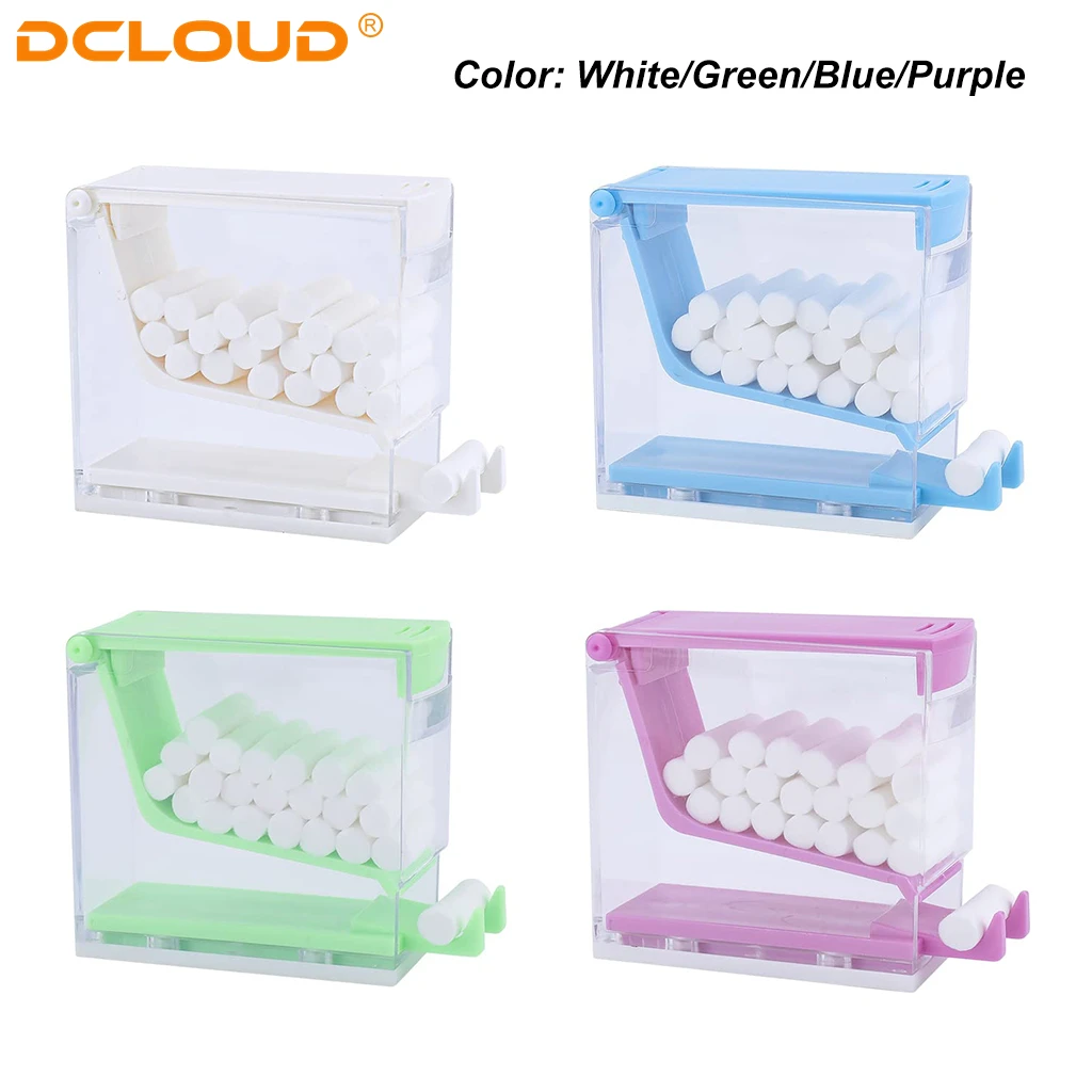 Dental Cotton Roll Dispenser Holder Press Type Box Swab Storage Box Cotton Rolls Organizer for Dentist Clinic Dentistry Tools