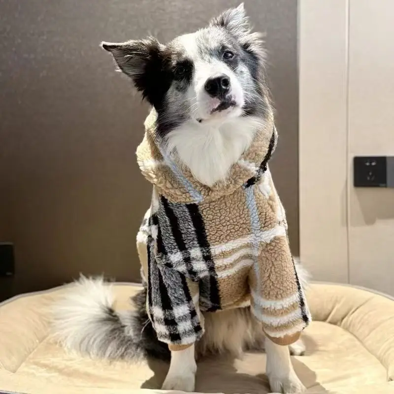 

Large Pet Dogs Warm Clothing Jacket Warm Comfortable Solid Winter Lamb's Wool Coat Grazing Alaska Labrador Medium Large Dog Coat