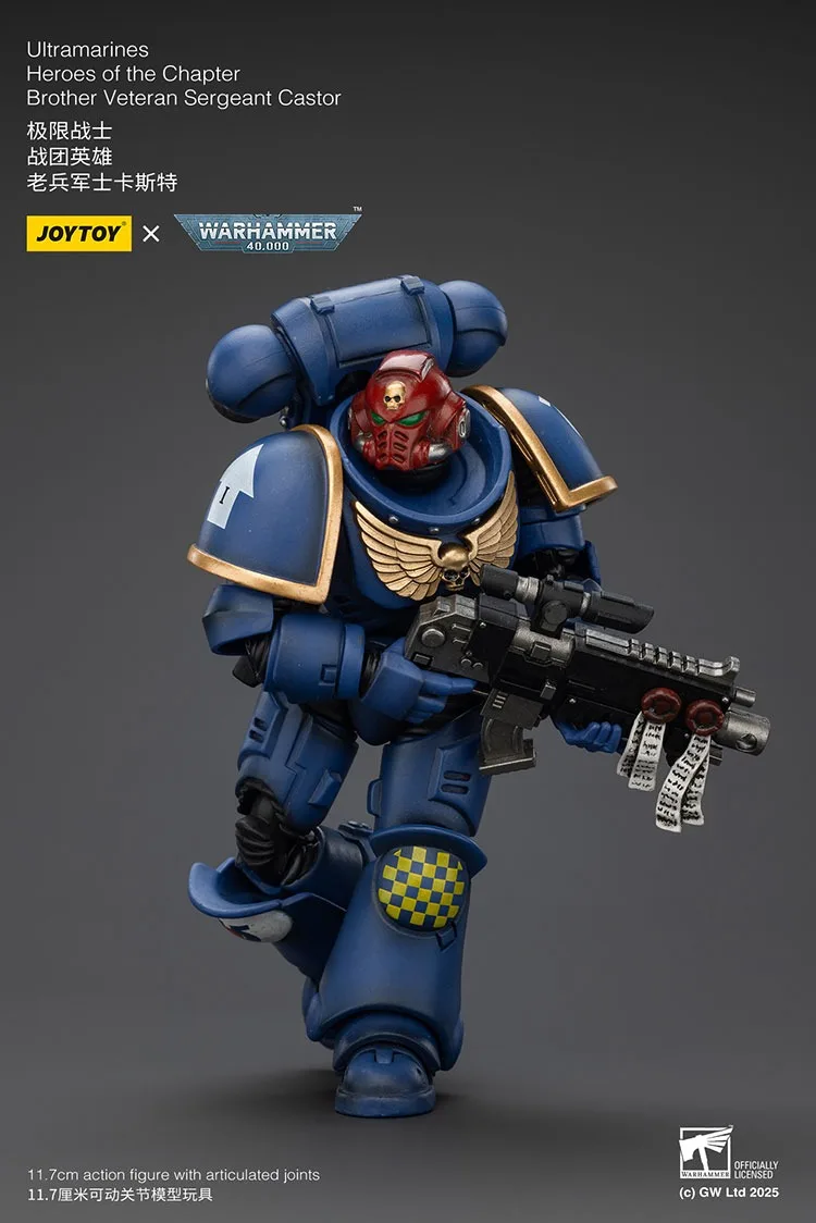 

JOYTOY Warhammer 40k Ultramarines Heroes Of The Chapter Brother Veteran Sergeant Castor Action Figures Doll Collection Model