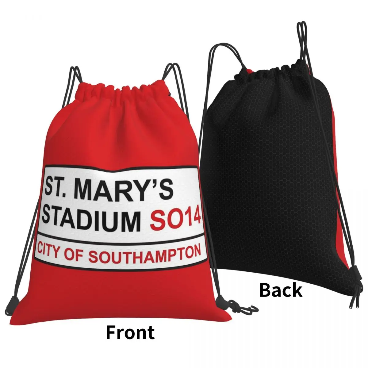

Southampton Football Team St. Mary's Stadium Street Sign Backpacks Portable Drawstring Bundle Pocket Sports Bag Book Bags