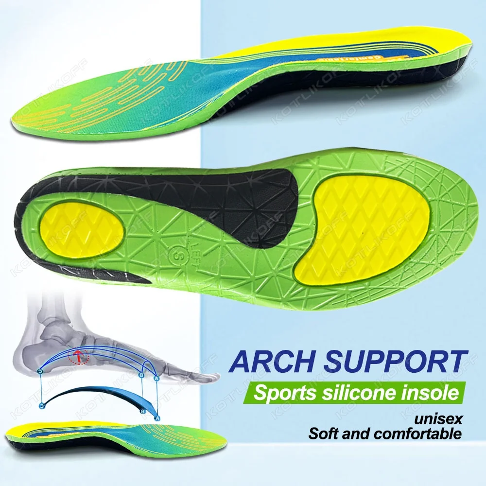 Heavy Arch Support Insole Pain Relief Orthotics Flat Foot Heel Pads Plantar Fasciitis Work Boots Insole Inserts for Men and Wome