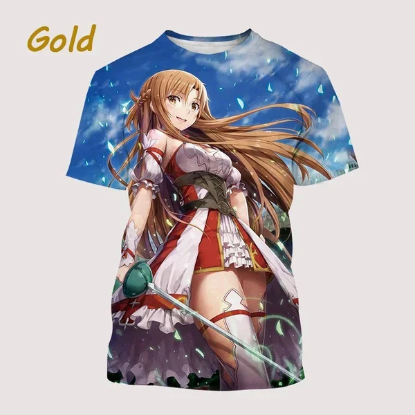 Trendy Casual Round Neck Short Sleeve Janpanese Anime 3D Printing T-shirt Fashion Hip Hop Street Style Harajuku Unisex T-Shirt