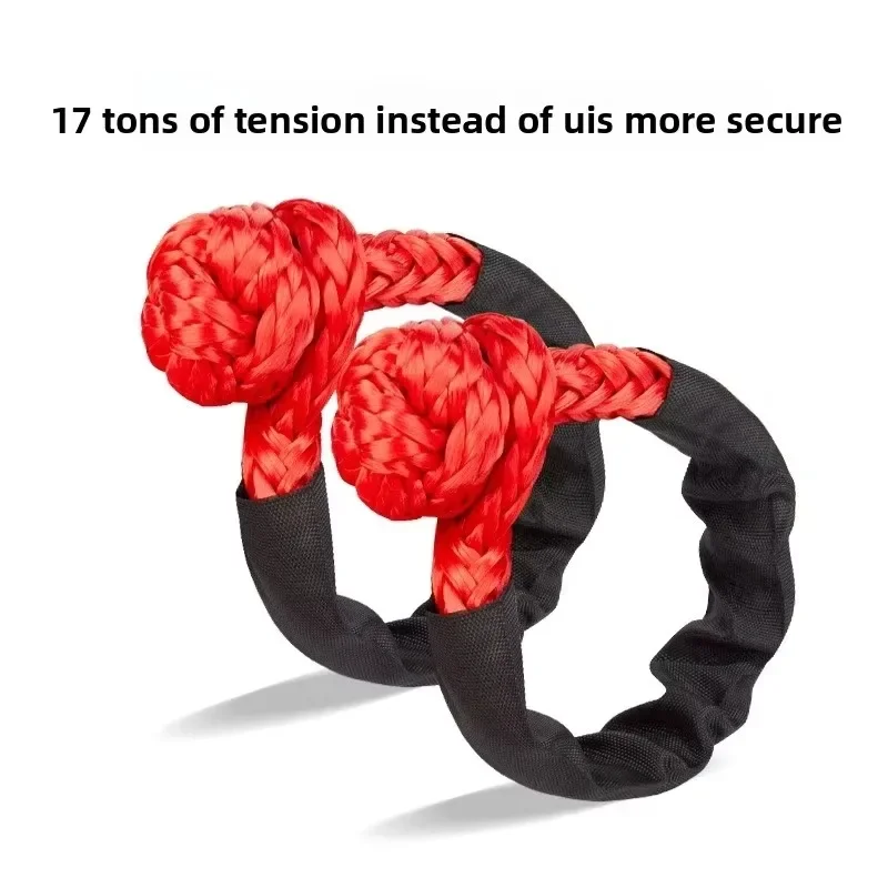 

For Vehicle Recovery 19T 42,000Lbs Break Strength Synthetic Soft Shackle 1/2" X 22‘’ Rugged Shackles with Protective Sleev
