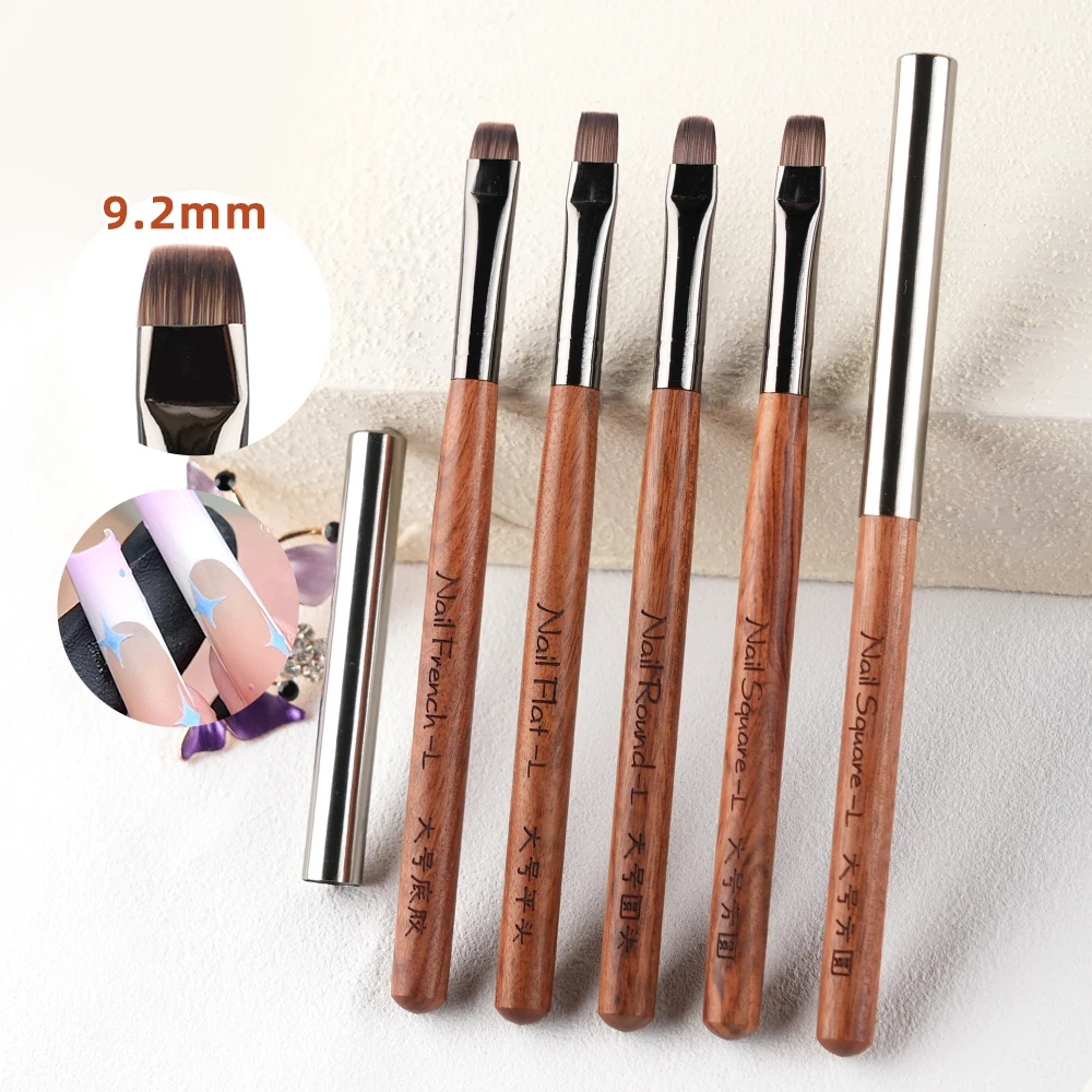 Neue Fabrik Custom Design Ultra Wide 9,2mm Reinigung Polnisch Staub Acryl Kunst Nagel Pinsel Sets 3d Uv Gel Französisch nagel Pinsel