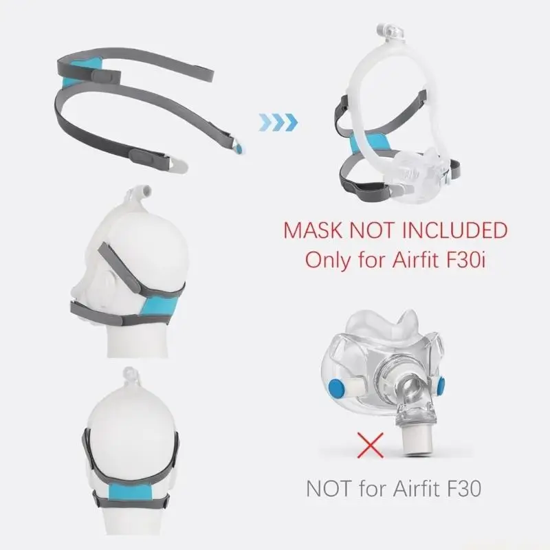 D0AB Comfortable Headgear for F30i Mask with Clips and Soft Nylon