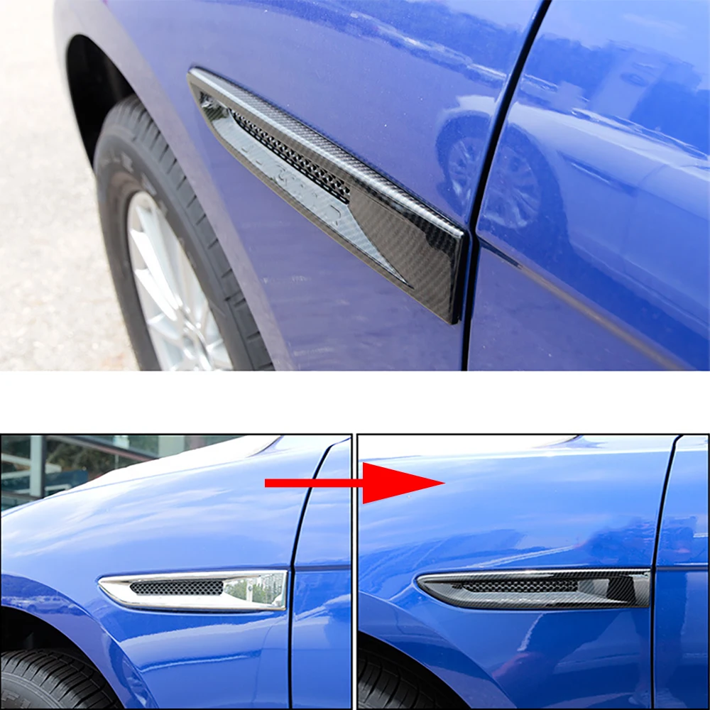 Front Side Fender Cover Trim 3D Sticker Exterior Car Accessories For Jaguar XF XEL XFL XE F-PACE 2016