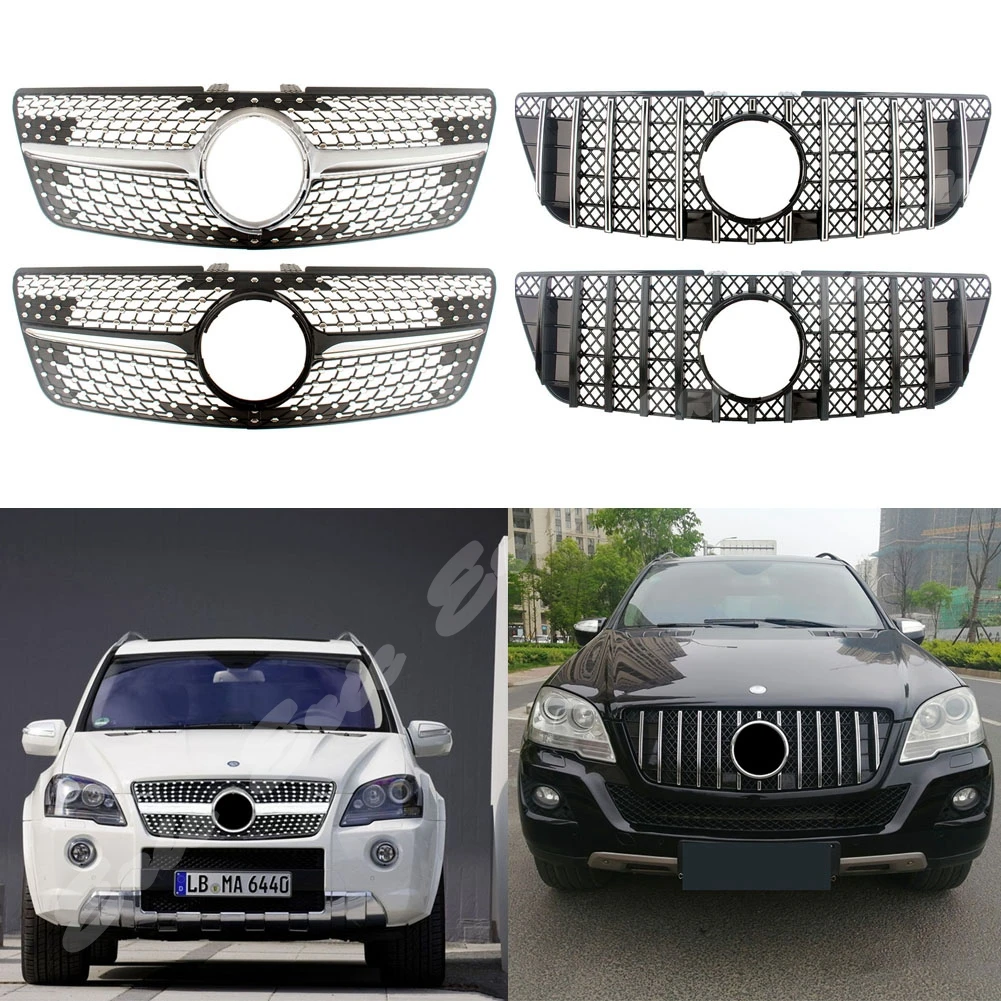 

Front Racing Upper Bumper Grilles For Mercedes-Benz W164 ML-Class ML280 ML320 ML350 ML420 ML500 2009-2011 GT Diamond