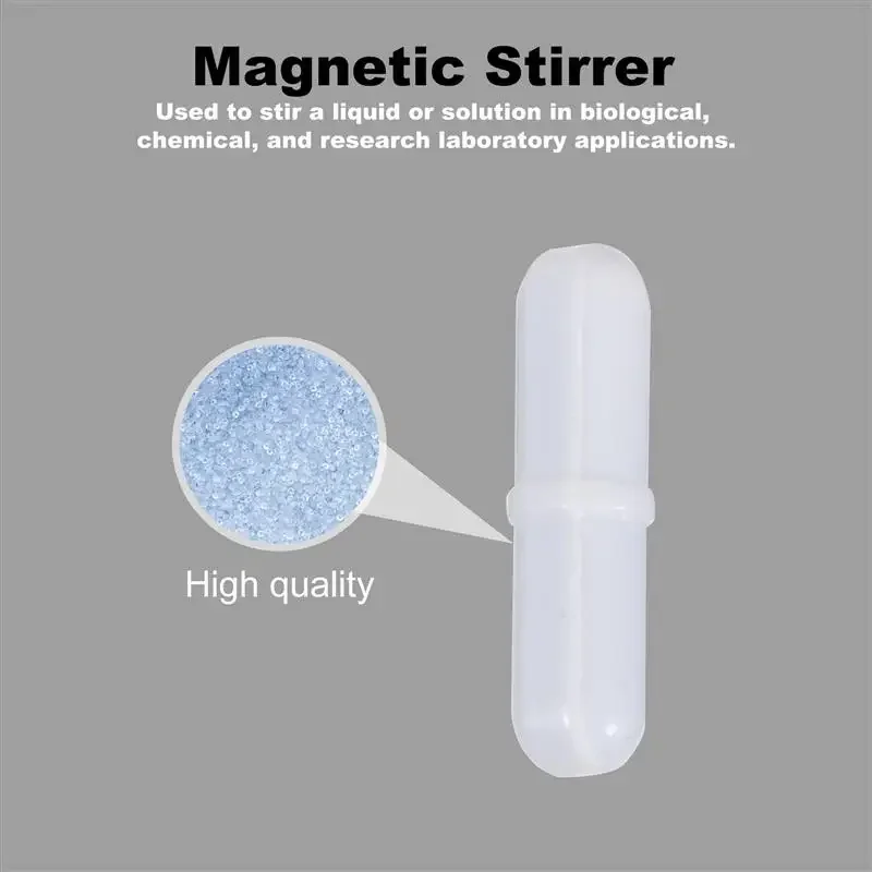 5Pcs Laboratory Magnetic Bar Cylindrical Magnetic Stirrer Rod Stirrer- Mixer Stir Bars Magnetic Stirrer School Laboratory