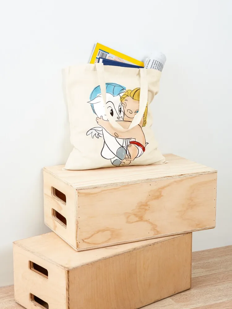 Baby Hercules hugs Pegasus Tote Bag personalized tote cloth bag woman Women's handbag Shopper bag