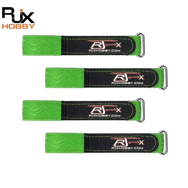 RJXHOBBY 200  220  250 280 300 mm green Kevlar Stitched Non Slip Silicone Battery Straps Rubberized Battery Tie for 4s 6s FPV