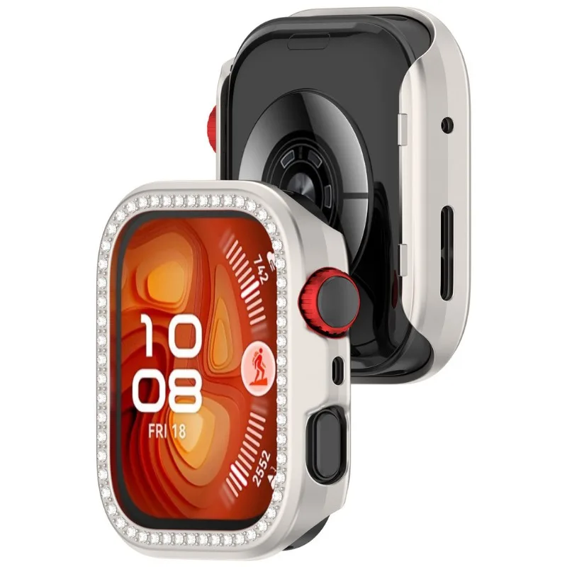 Для Huawei Watch Fit4 Fit3 Fit 4 3 Pro Жесткий ПК 2 в 1 Чехол для часов + HD Тонкий чехол из закаленного стекла с бриллиантовым кристаллом