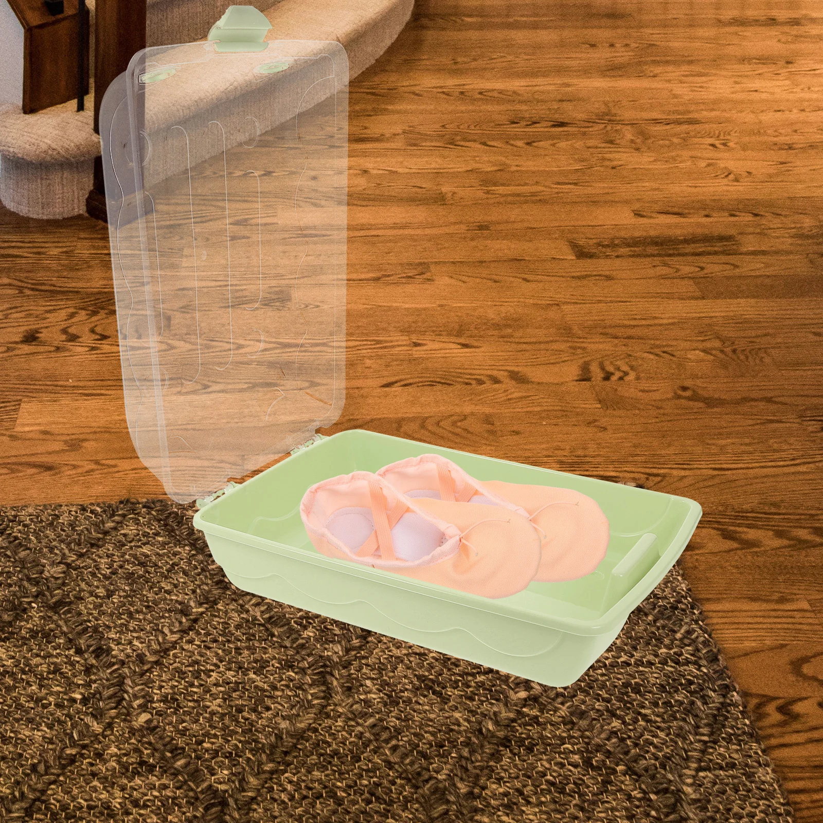 

Shoe Storage Box Clear Stackable Plastic Organizer Transparent Containers for Home Space Saving Clear Shoe Box Storage