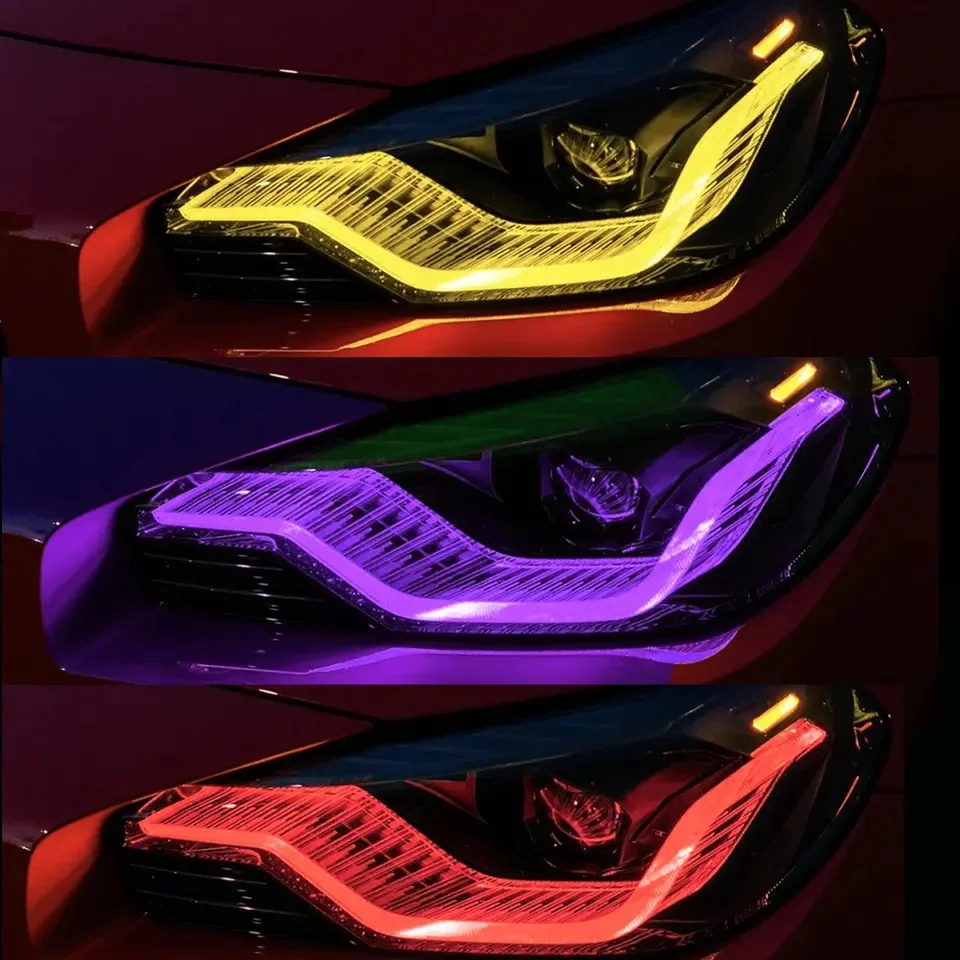 

RGB Лимонно-желтый ангельский глаз для BMW 2 серии 2022 2023 2024 G42 G87 M240i 230i 220i M2 LCI CSL Светодиодный модуль дневных ходовых огней