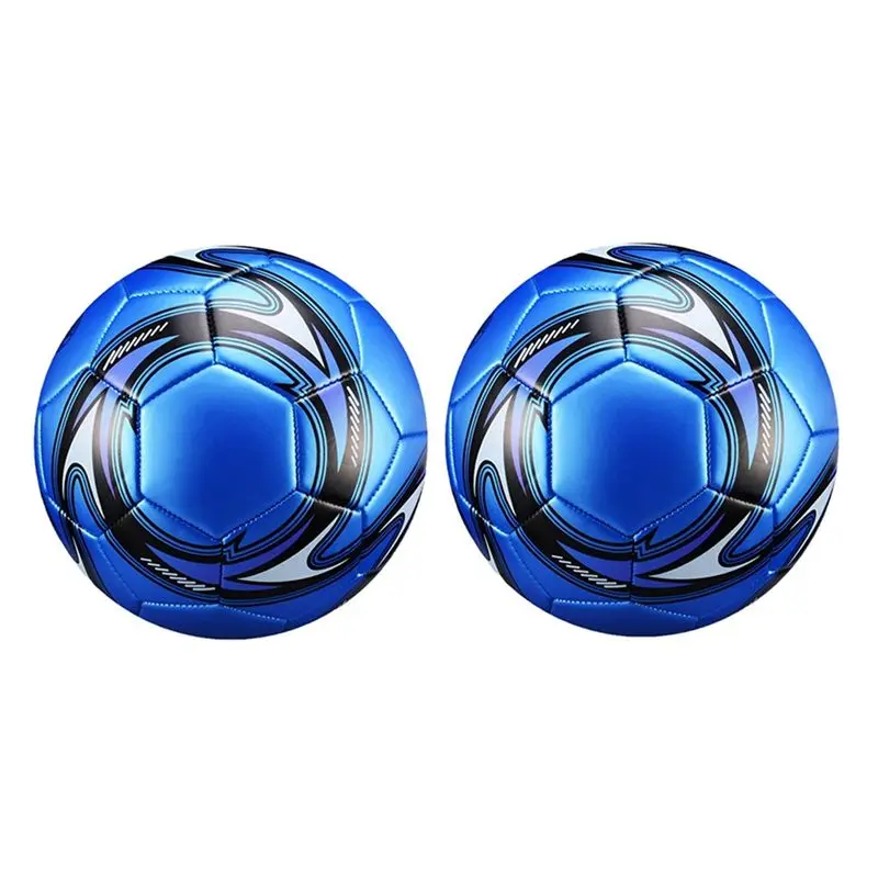 

AEF6-2Pcs Professional Soccer Ball Size 5 Official Soccer Training Football Ball Competition Outdoor Football Blue