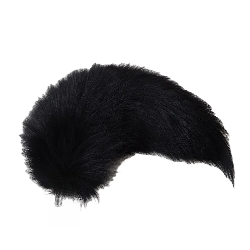 30-100cm Exotic Separable Black Fox Tails Metal Anal Sex Toys for Couple BDSM Animal Cosplay Anue Butt Plug Sexy Shop