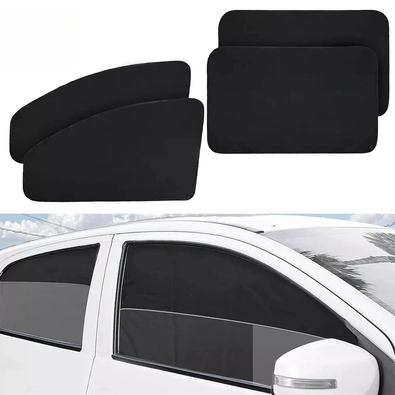 1-4Pcs Magnetic Car Sunshade UV Protection Curtains Sun Shield Cover Double Sides Window Sun Shade Protector Cover Accessories