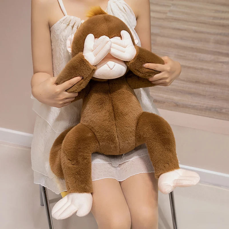 40/55/80CM Kawaii Monkey Plush Toy Lifelike Plush Monkey Dolls Gorilla Pillow Lovely Birthday Gift