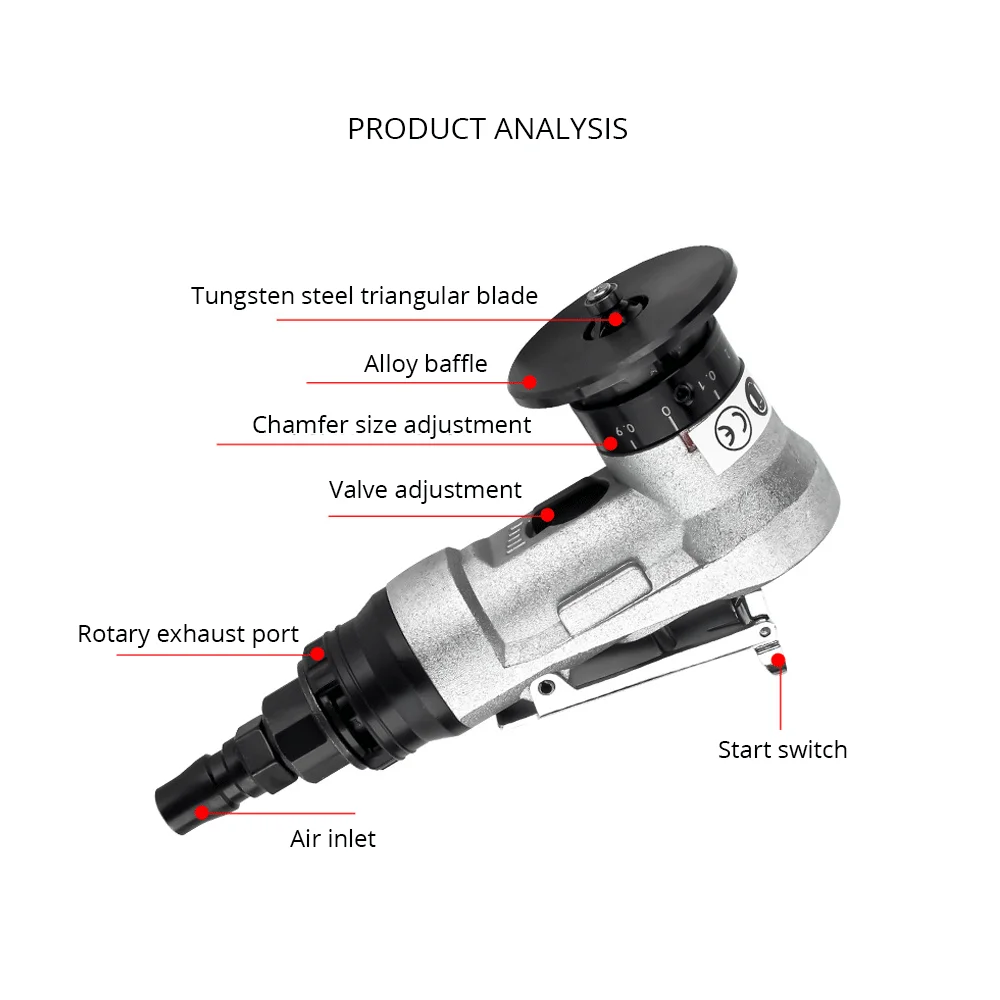 Mini Chamfering Machine Pneumatic Beveling Machine for Inner Hole Deburring Linear Spare Carbide Turning Inserts and Bearings