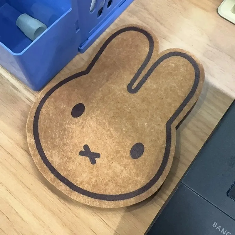 Miffy porta-copos de feltro, porta-copos de café reforçados, tapete de chá fofo, resistente a altas temperaturas, anti-escaldadura, almofadas de isolamento térmico