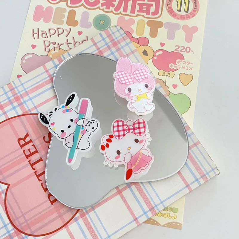 Cartoon Sanrio Hair Clip Kawaii Hello Kitty Cinnamoroll Kuromi Melody Pochacco Side Bangs Clip Hairpin Fashion Hair Accessories