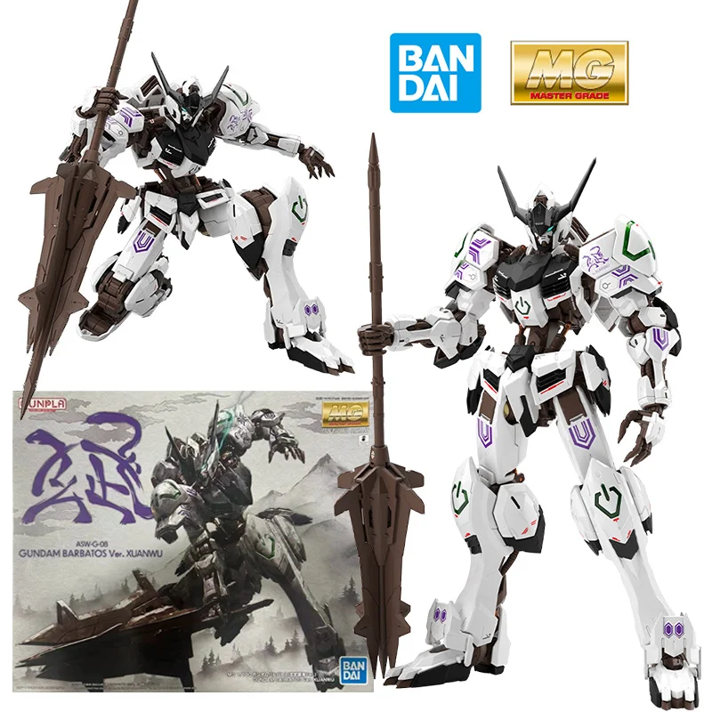 

Bandai Gunpla MG 1/100 Gundam Barbatos Ver. Фигурка аниме Xuanwu, 18 см, оригинальная модель, сборная игрушка