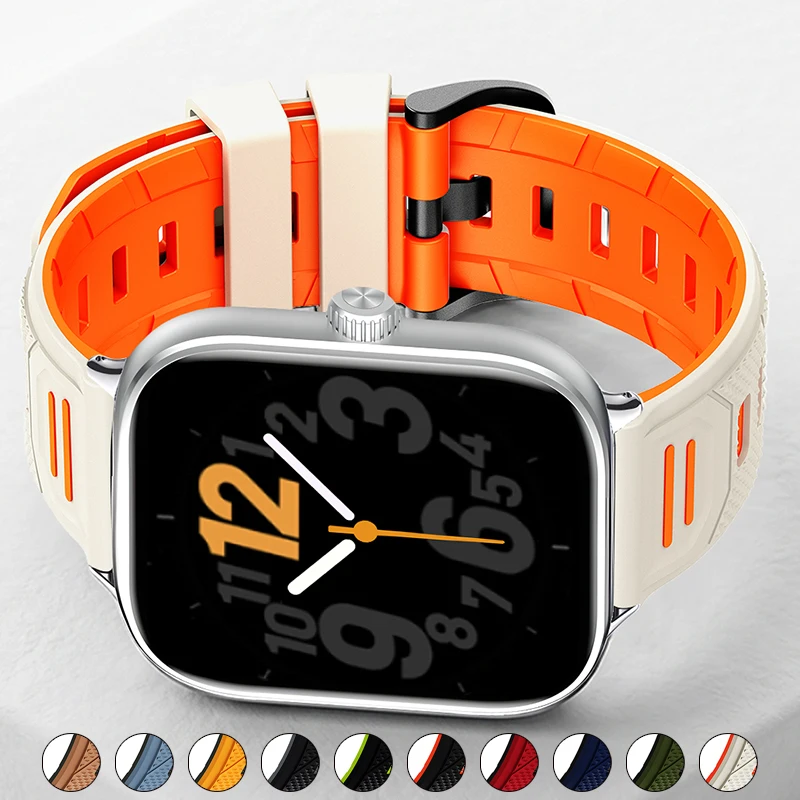Silicone Sport Band For Redmi Watch 6 5 4 Strap For Xiaomi Mi Band 10Pro/9/8Pro Replaceable Bracelet Smartwatch Accessories