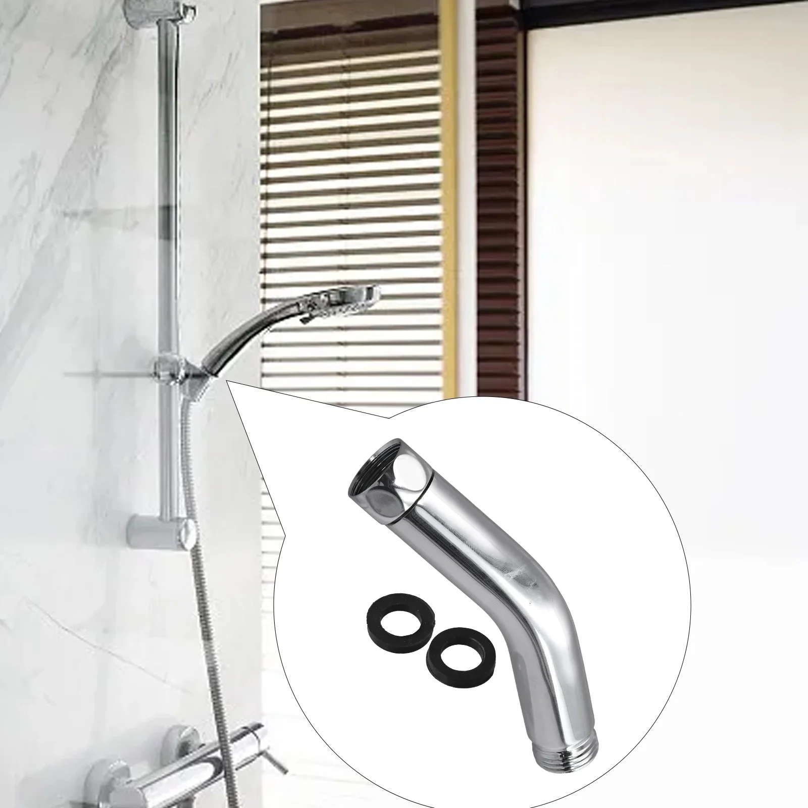 Bathroom Upgrade Hand Shower Connector Chrome Adapter Chrome Versatile Shower System Compatible With Shower Heads